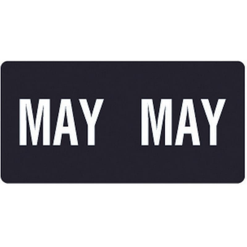 Smead ETS Compatible "May" Month Labels, Laminated Stock,1/2" x 1", Individual Months - Pack of 250