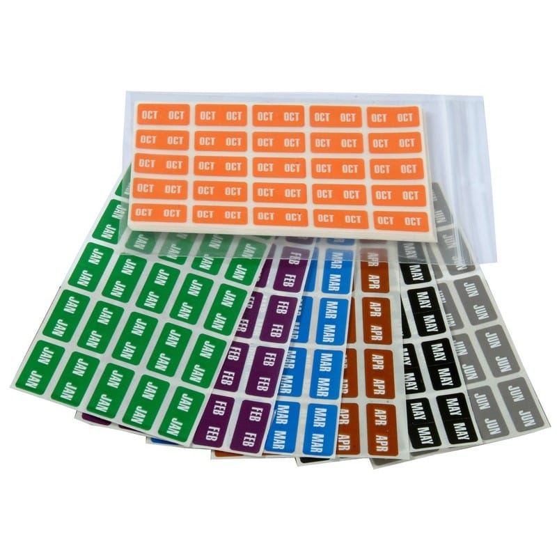 Smead ETS Compatible Month Labels, Laminated Stock,1/2" x 1", Individual Months - Pack of 250