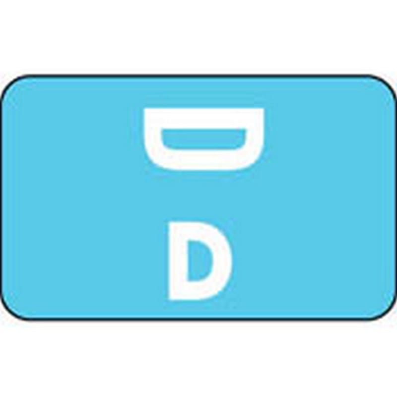 Smead Compatible "D" Labels, Polylaminated Stock, 1" X 1-5/8" Individual Letters - 100 per Pack