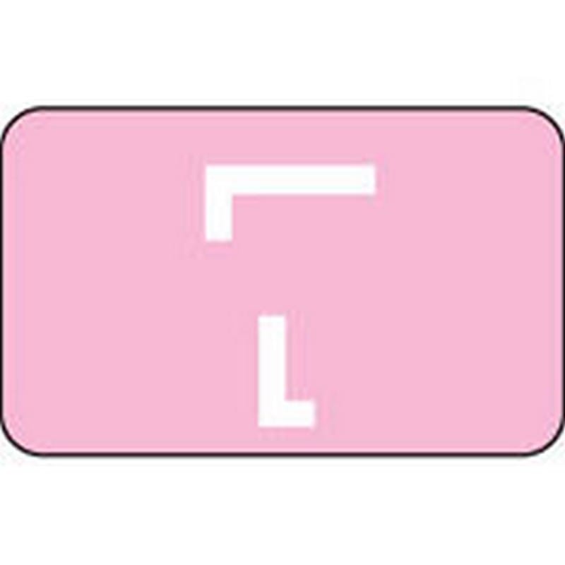 Smead Compatible "L" Labels, Polylaminated Stock, 1" X 1-5/8" Individual Letters - 100 per Pack