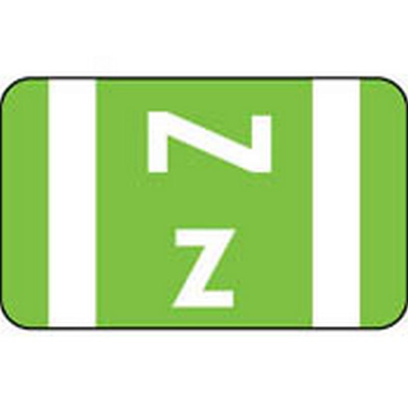 Smead Compatible "Z" Labels, Polylaminated Stock, 1" X 1-5/8" Individual Letters - 100 per Pack