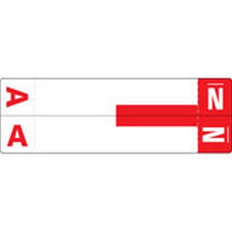 Smead Compatible "AN" Labels, Matte paper Stock, 1-5/32" X 3-5/8" Individual Letters - 100 per Pack