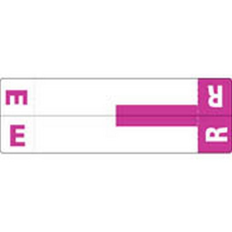 Smead Compatible "ER" Labels, Matte paper Stock, 1-5/32" X 3-5/8" Individual Letters - 100 per Pack