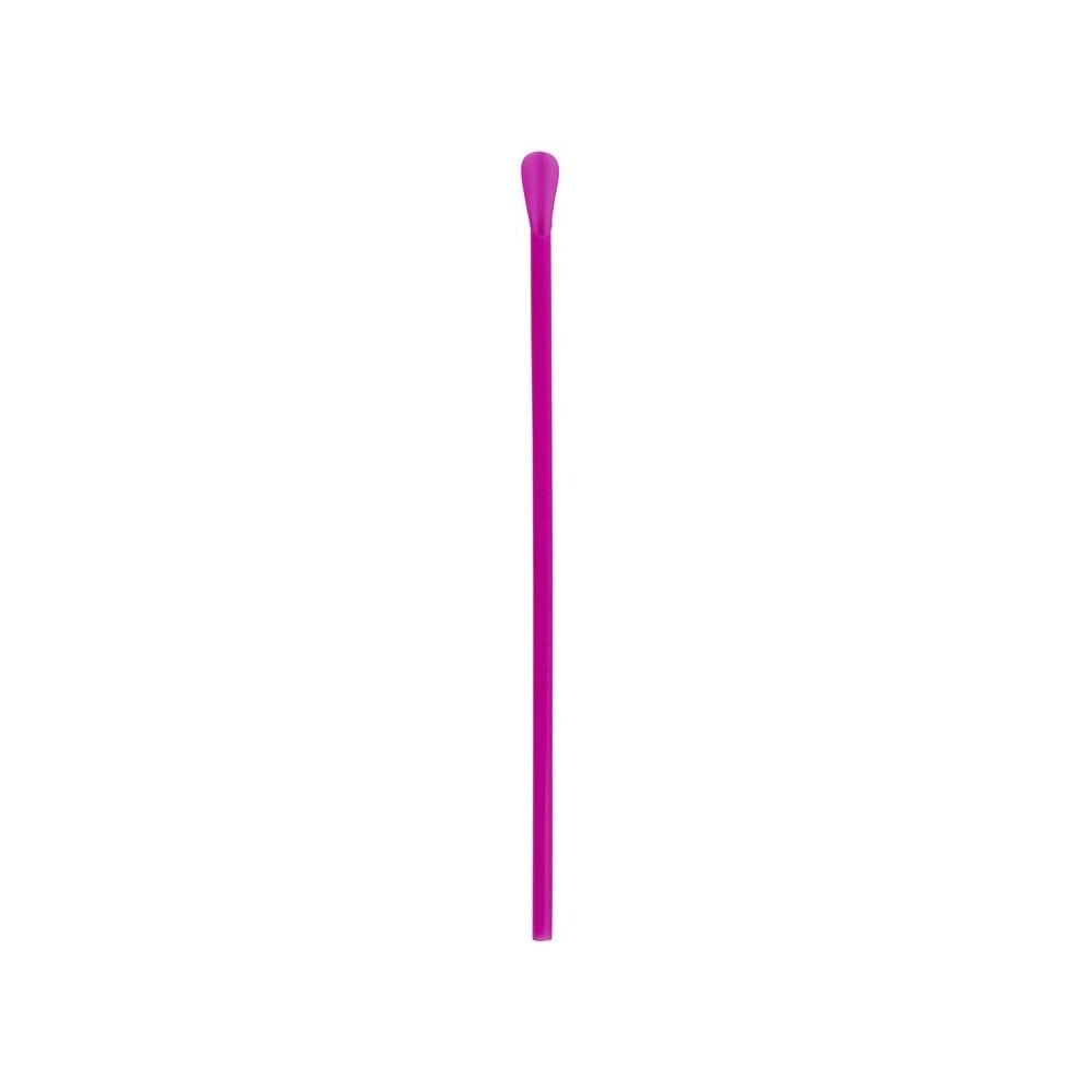 8 1/4" Jumbo Spoon Straw Unwrapped, Assorted Neon (400 per Box, 25 Boxes per Case) - Image 2