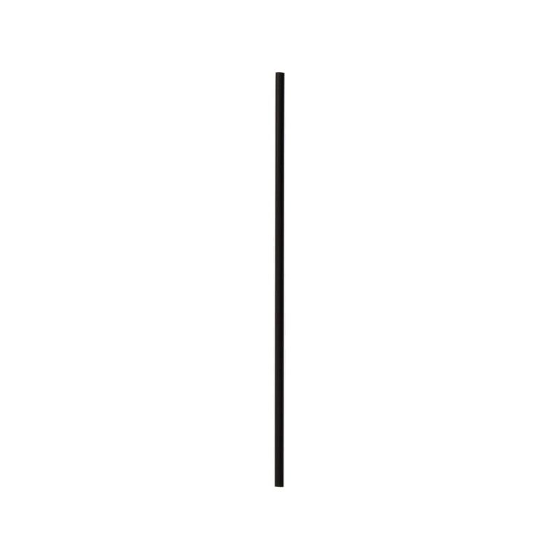 7 3/4" Slim unwrapped Straw, Black (500 per Box, 10 Boxes per Case)