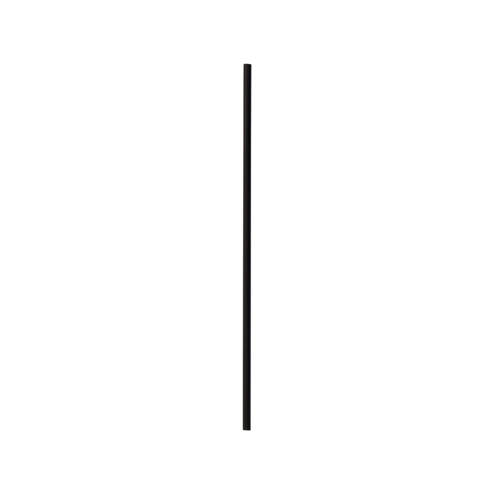 7 3/4" Slim unwrapped Straw, Black (500 per Box, 10 Boxes per Case)