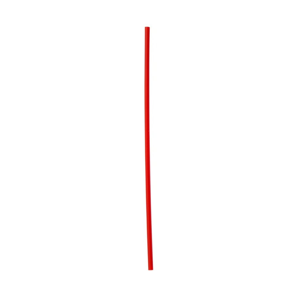 7 3/4" Slim unwrapped Straw, Red (500 per Box, 10 Boxes per Case)