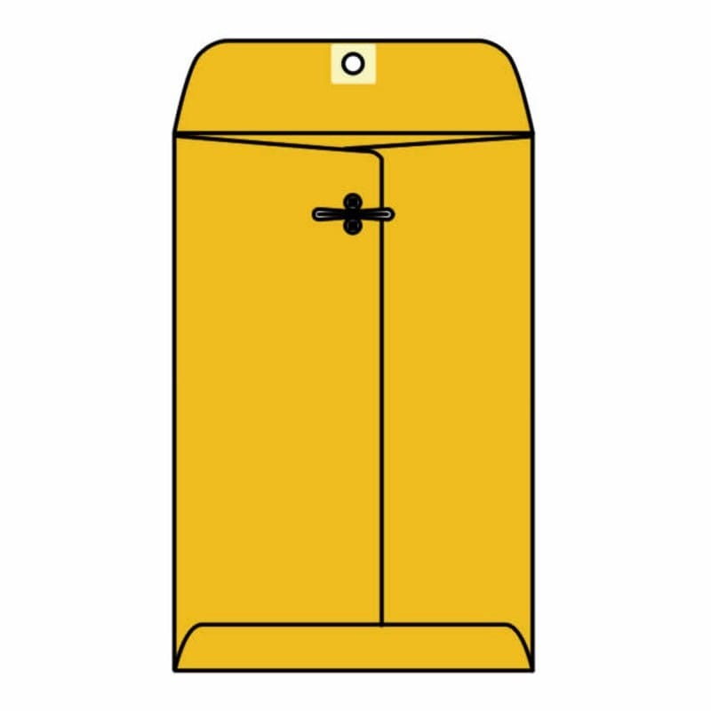 #75 Open End Statesman Clasp Catalog Envelopes, 7-1/2" x 10-1/2" 28# Recycled Tan/Brown Kraft, Metal Clasp (Box of 100)