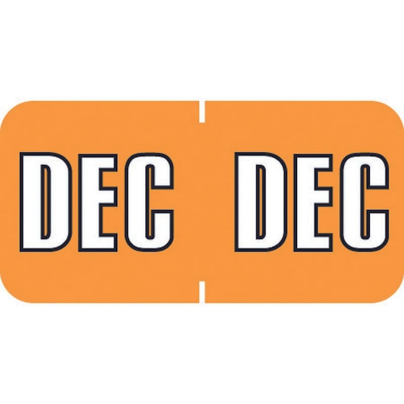 Sycom SYET Compatible "Dec" Month Labels, Laminated Stock,1-1/2" x 3/4", Individual Months - Pack of 252