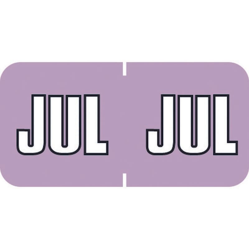 Sycom SYET Compatible "Jul" Month Labels, Laminated Stock,1-1/2" x 3/4", Individual Months - Pack of 252