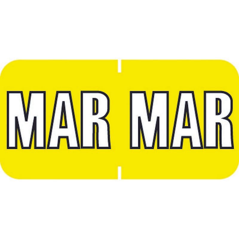 Sycom SYET Compatible "Mar" Month Labels, Laminated Stock,1-1/2" x 3/4", Individual Months - Pack of 252