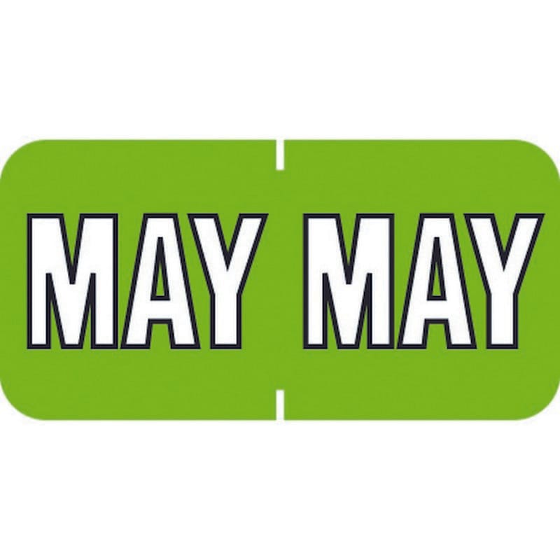 Sycom SYET Compatible "May" Month Labels, Laminated Stock,1-1/2" x 3/4", Individual Months - Pack of 252