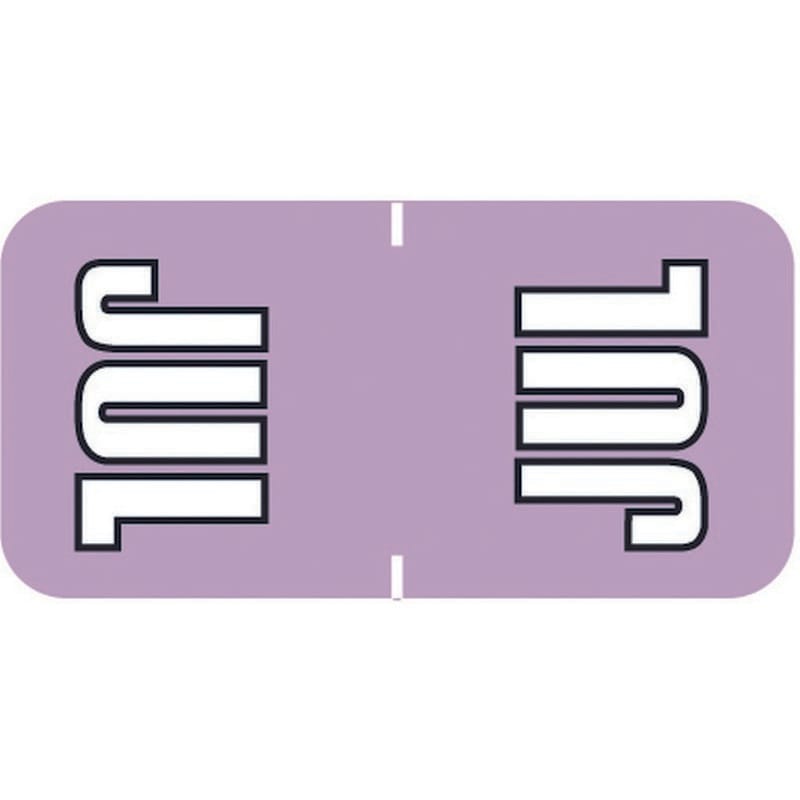 Sycom SYTT Compatible "Jul" Top tab Month Labels, Laminated Stock,1-1/2" x 3/4", Individual Months - Pack of 252