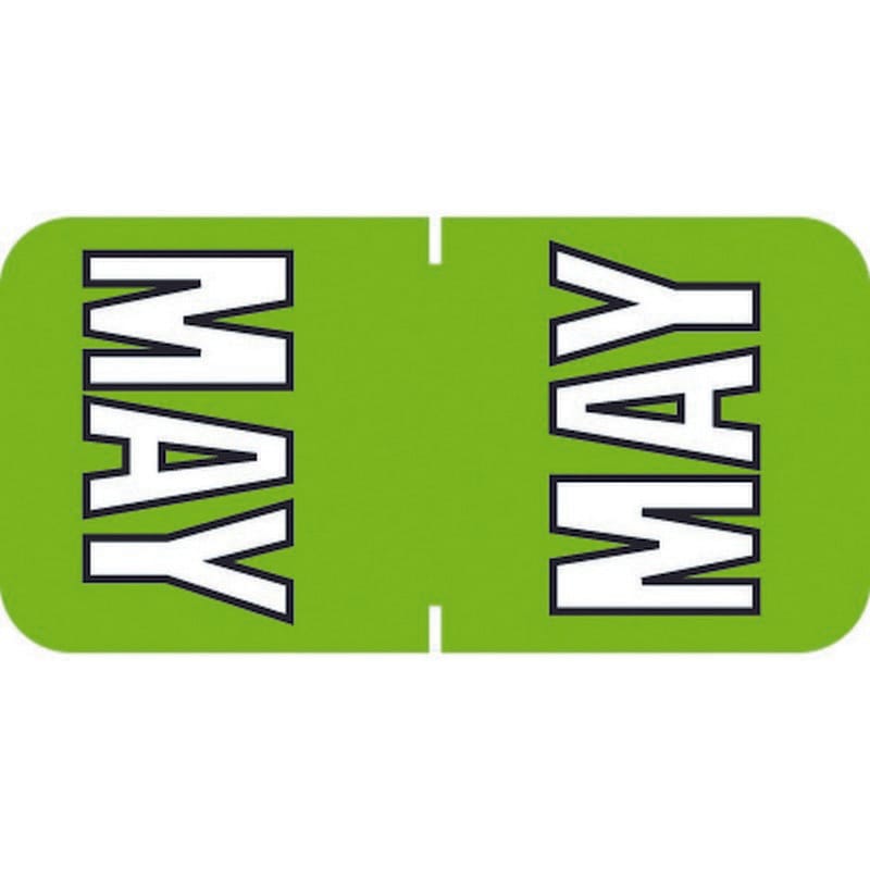 Sycom SYTT Compatible "May" Top tab Month Labels, Laminated Stock,1-1/2" x 3/4", Individual Months - Pack of 252