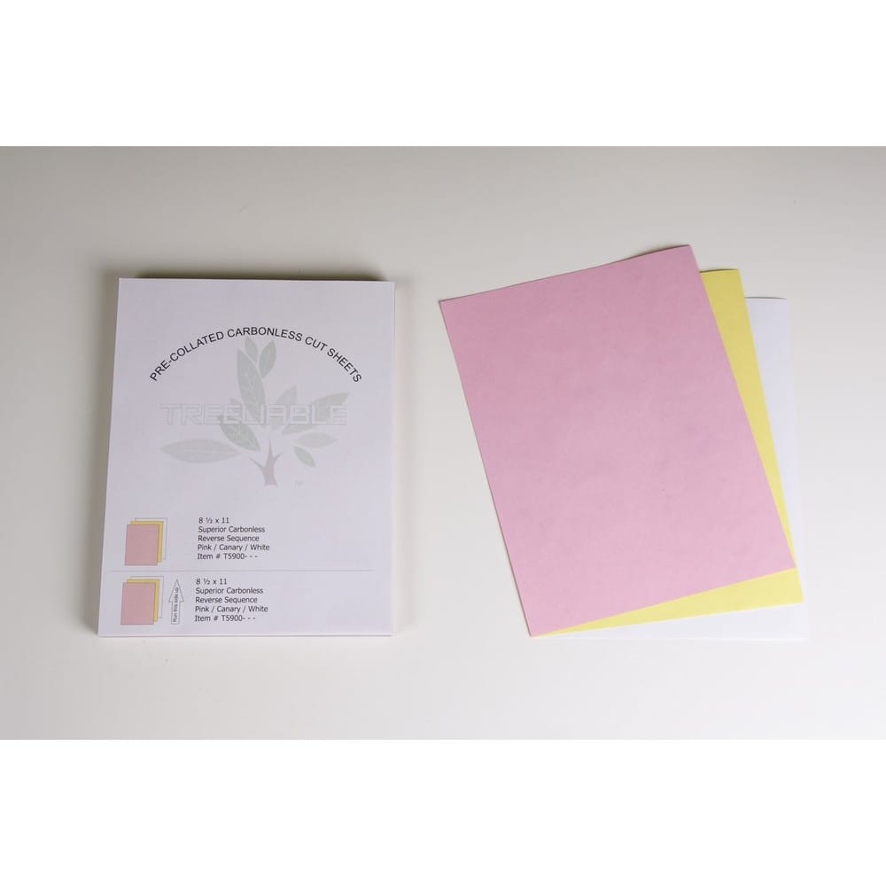3-Part Reverse Sequence Pink / Canary / White Pre-Collated Carbonless Paper (Carton of 2505 Sheets) - Image 3