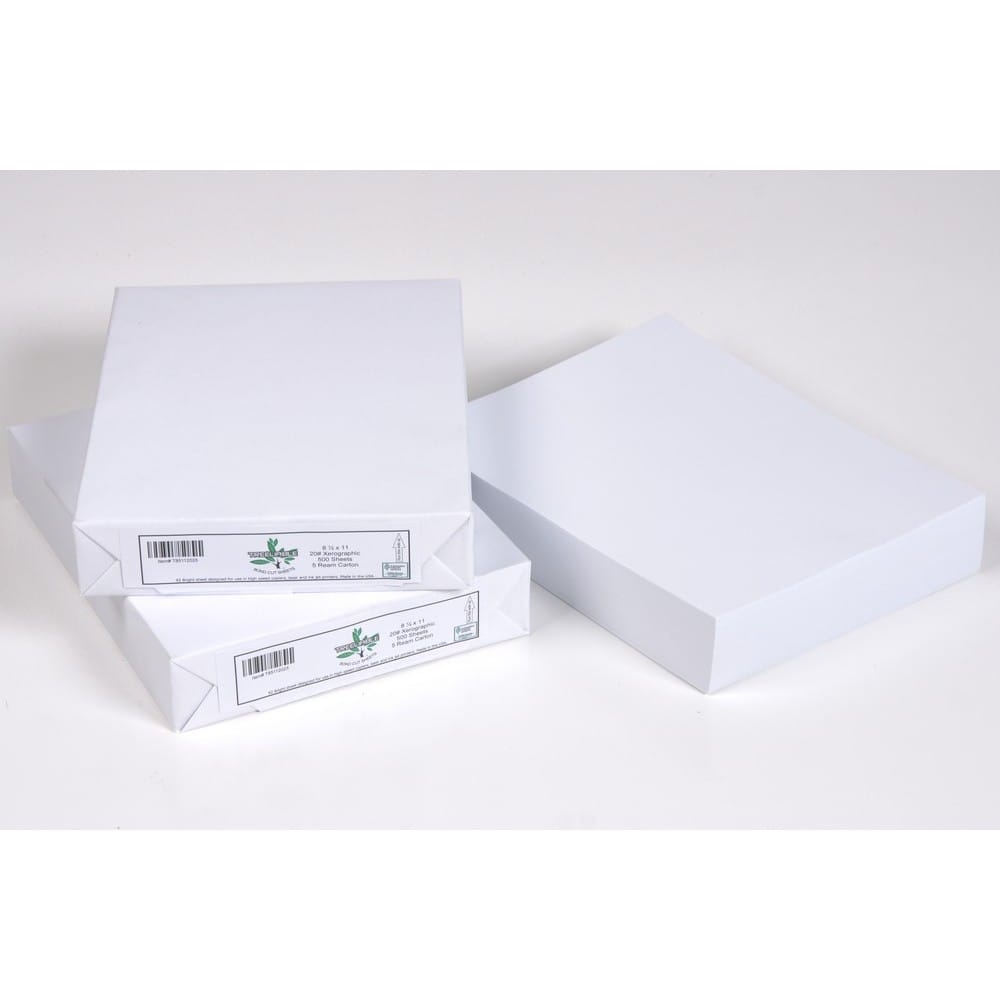 8-1/2" x 11" White 20# Stock Non-Impact Laser & Copier Paper (Carton of 5000) - Image 2
