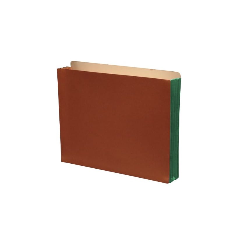 TOP TAB Expansion Pockets, Full Height Spring Green Tyvek Gussets, Letter Size, 1-3/4" Expansion (Carton of 100)