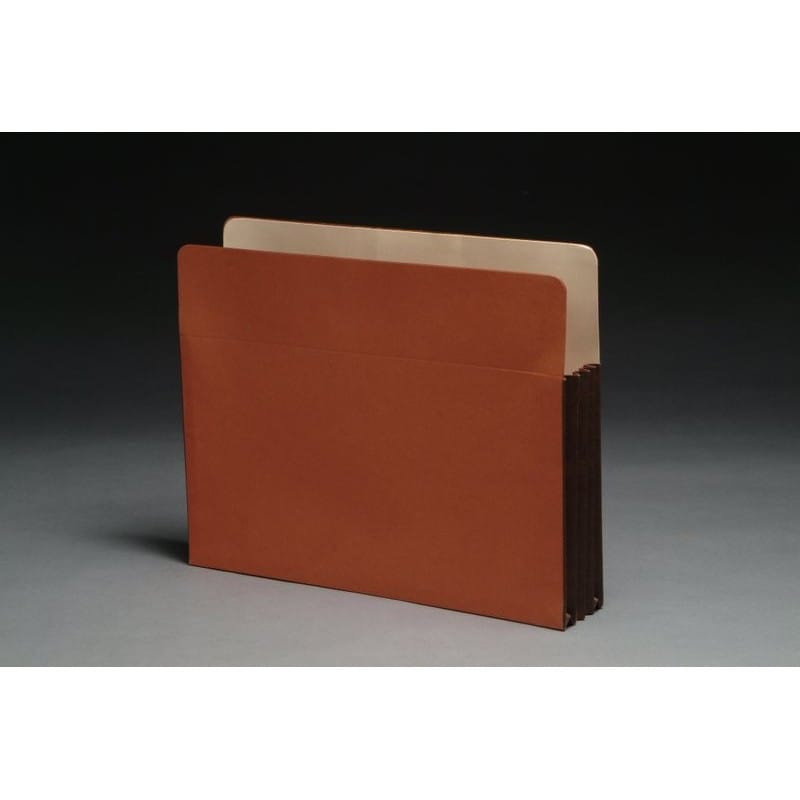 Standard TOP TAB Expansion Pockets, Chocolate Brown Tyvek Gussets, Letter Size, 3-1/2" Expansion (Carton of 100)