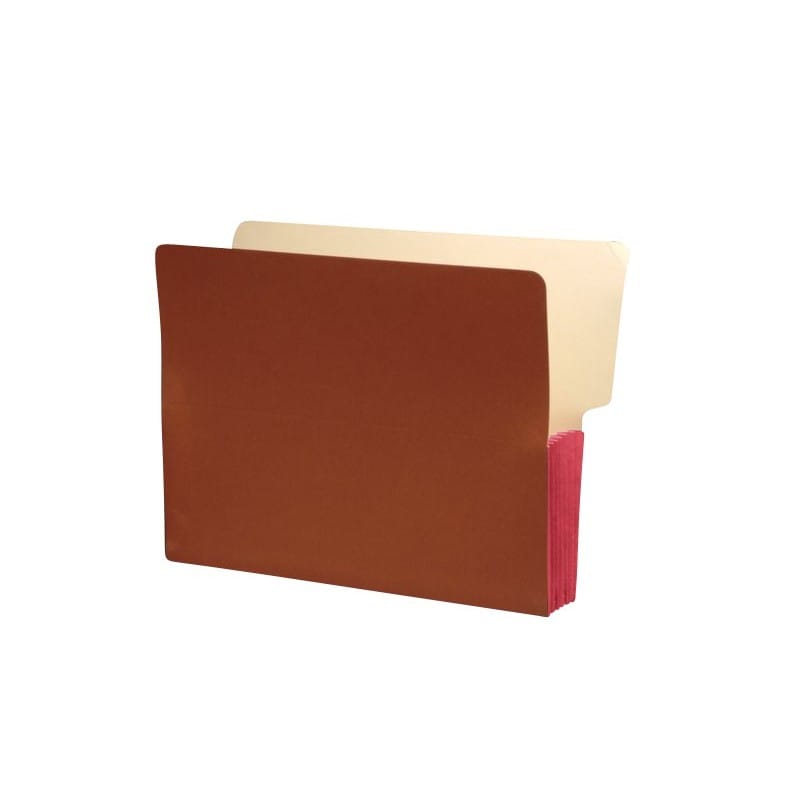 Shelf Tab Expansion Pockets, Dusty Rose Tyvek Gussets, Letter Size, 3-1/2" Expansion (Carton of 100) - Image 2