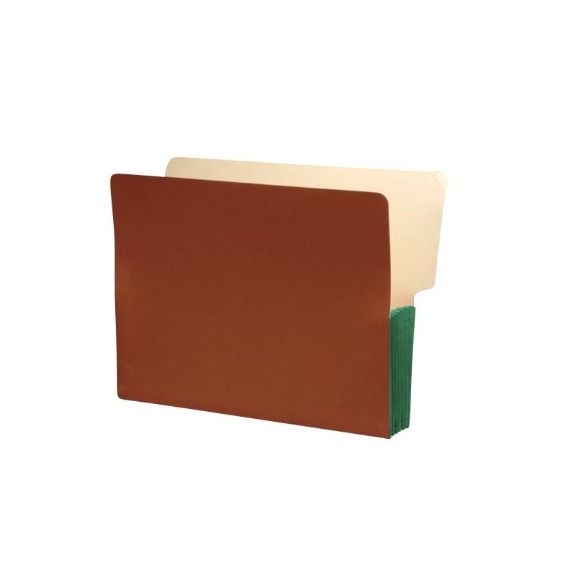 Shelf Tab Expansion Pockets, Spring Green Tyvek Gussets, Letter Size, 5-1/4" Expansion (Carton of 100)