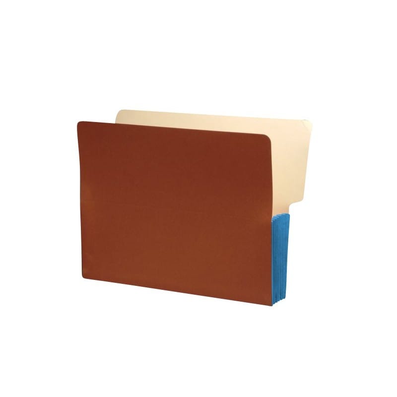 Shelf Tab Expansion Pockets, Cerulean Blue Tyvek Gussets, Letter Size, 5-1/4" Expansion (Carton of 100) - Image 2