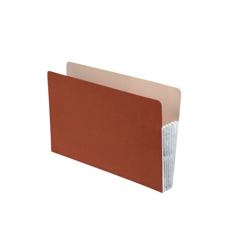 Standard TOP TAB Expansion Pockets, Frosty White Tyvek Gussets, Legal Size, 5-1/4" Expansion (Carton of 100) - Image 2