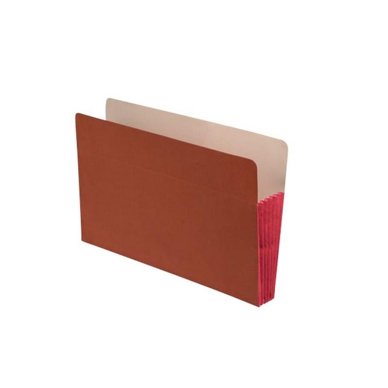 Standard TOP TAB Expansion Pockets, Dusty Rose Tyvek Gussets, Legal Size, 5-1/4" Expansion (Carton of 100) - Image 2