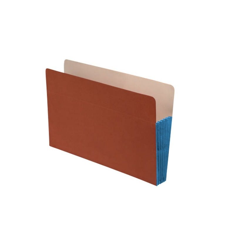 Standard TOP TAB Expansion Pockets, Cerulean Blue Tyvek Gussets, Legal Size, 5-1/4" Expansion (Carton of 100) - Image 2