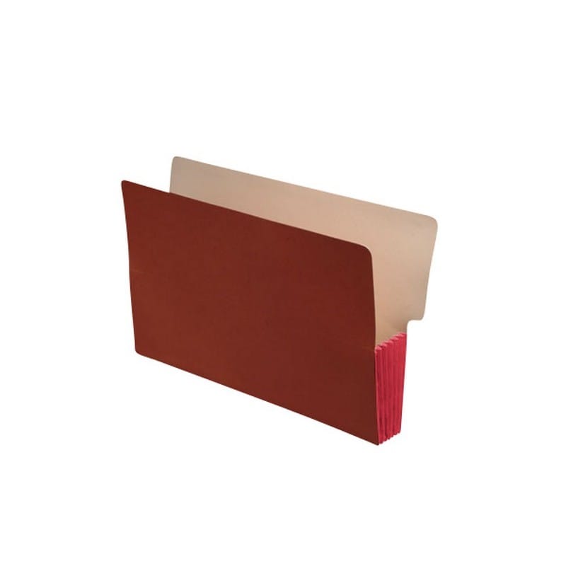 Shelf Tab Expansion Pockets, Dusty Rose Tyvek Gussets, Legal Size, 5-1/4" Expansion (Carton of 100) - Image 2