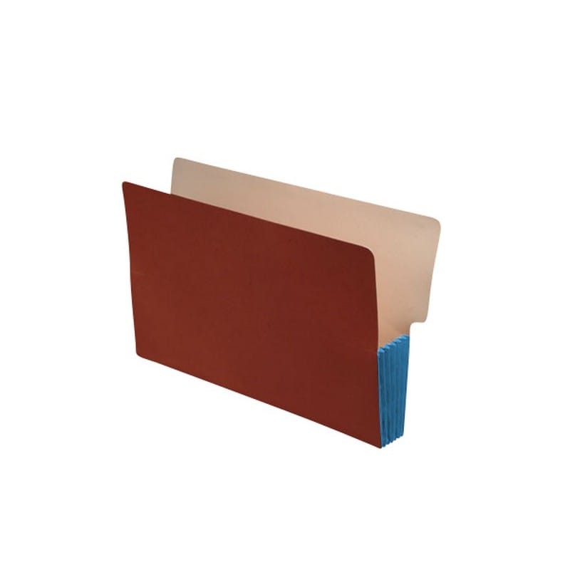 Shelf Tab Expansion Pockets, Cerulean Blue Tyvek Gussets, Legal Size, 5-1/4" Expansion (Carton of 100) - Image 2