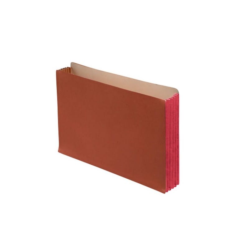 TOP TAB Expansion Pockets, Full Height Dusty Rose Tyvek Gussets, Legal Size, 5-1/4" Expansion (Carton of 100) - Image 2