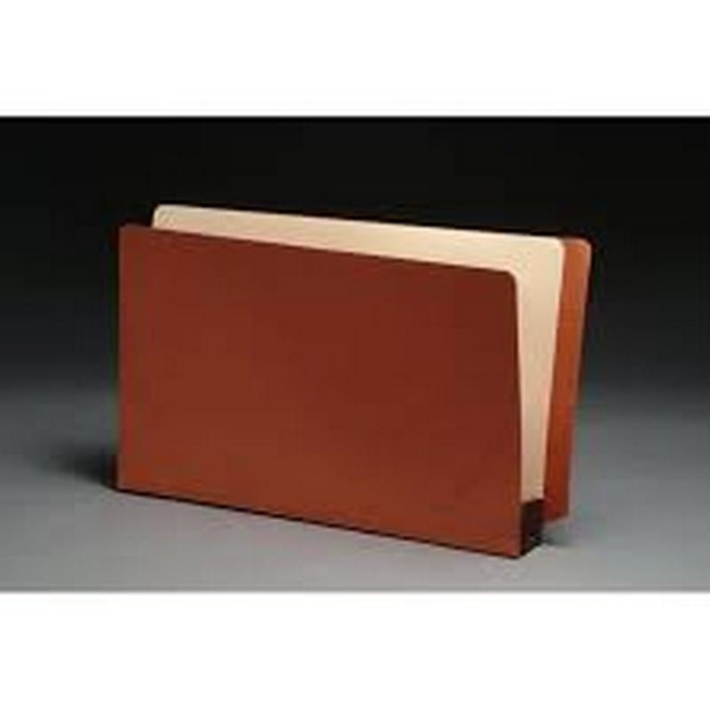 Lip Style END TAB Expansion Pockets, Chocolate Brown Tyvek Gussets, Letter Size, 3-1/2" Expansion (Carton of 100) - Image 2