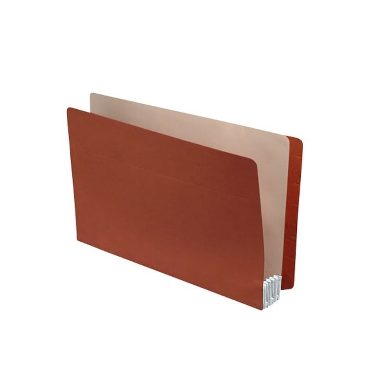 Lip Style END TAB Expansion Pockets, Frosty White Tyvek Gussets, Legal Size, 5-1/4" Expansion (Carton of 100) - Image 2