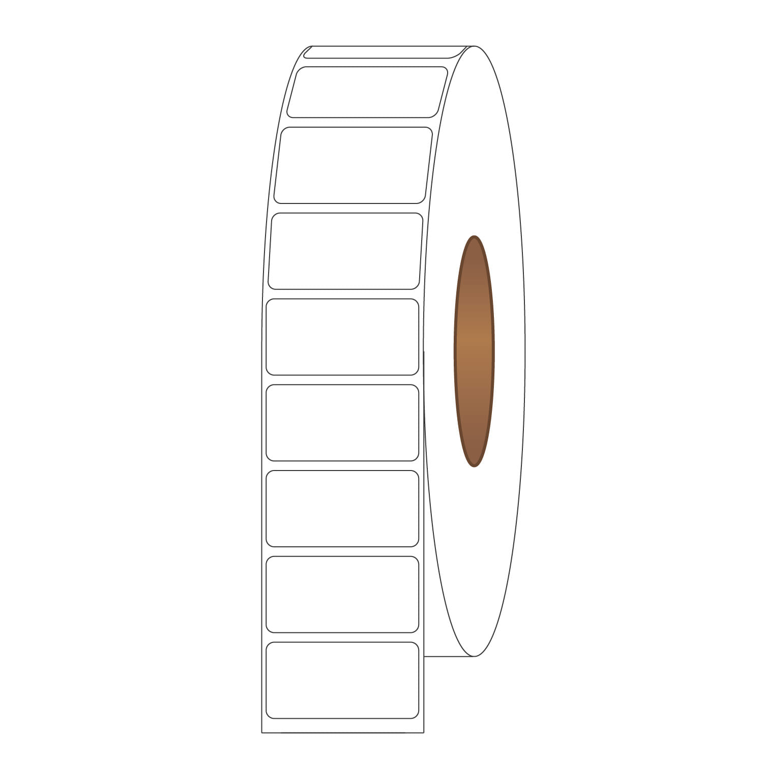 2" x 1" General Use Labels, Non-Perf Thermal Transfer Labels, 5500 per roll (8 Rolls per Carton) - Image 2