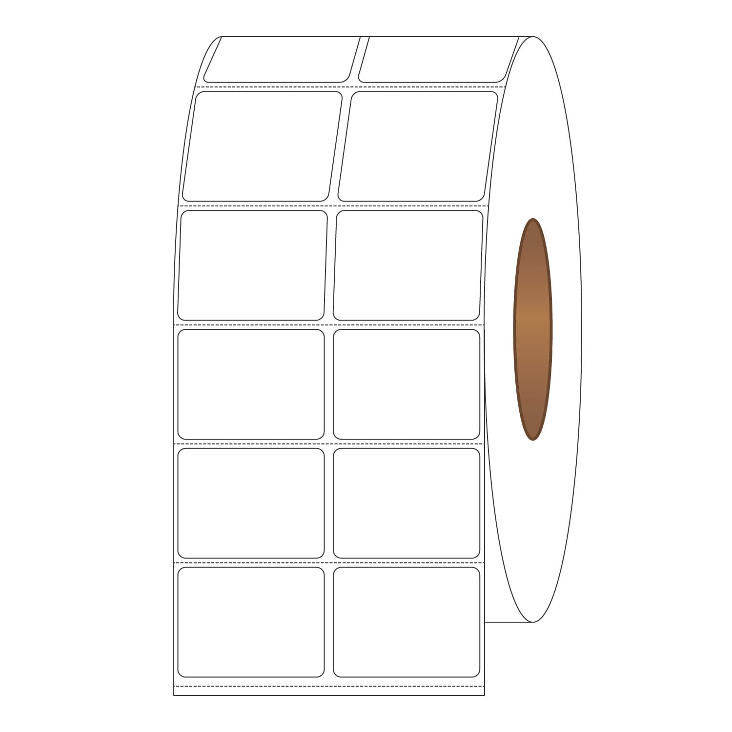 2" x 1-1/2" General Use Labels, w/ Perf Thermal Transfer Labels, Perforated, 7000 per roll (4 Rolls per Carton) - Image 2
