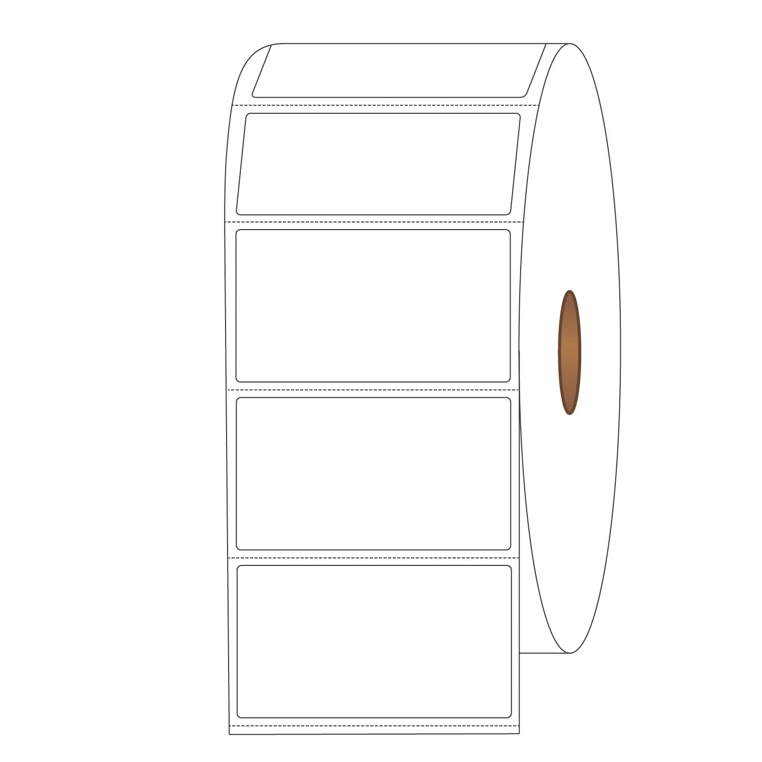 2-1/4" x 1-1/4" General Use Labels, w/ Perf Thermal Transfer Labels, Perforated, 1900 per roll (4 Rolls per Carton) - Image 2