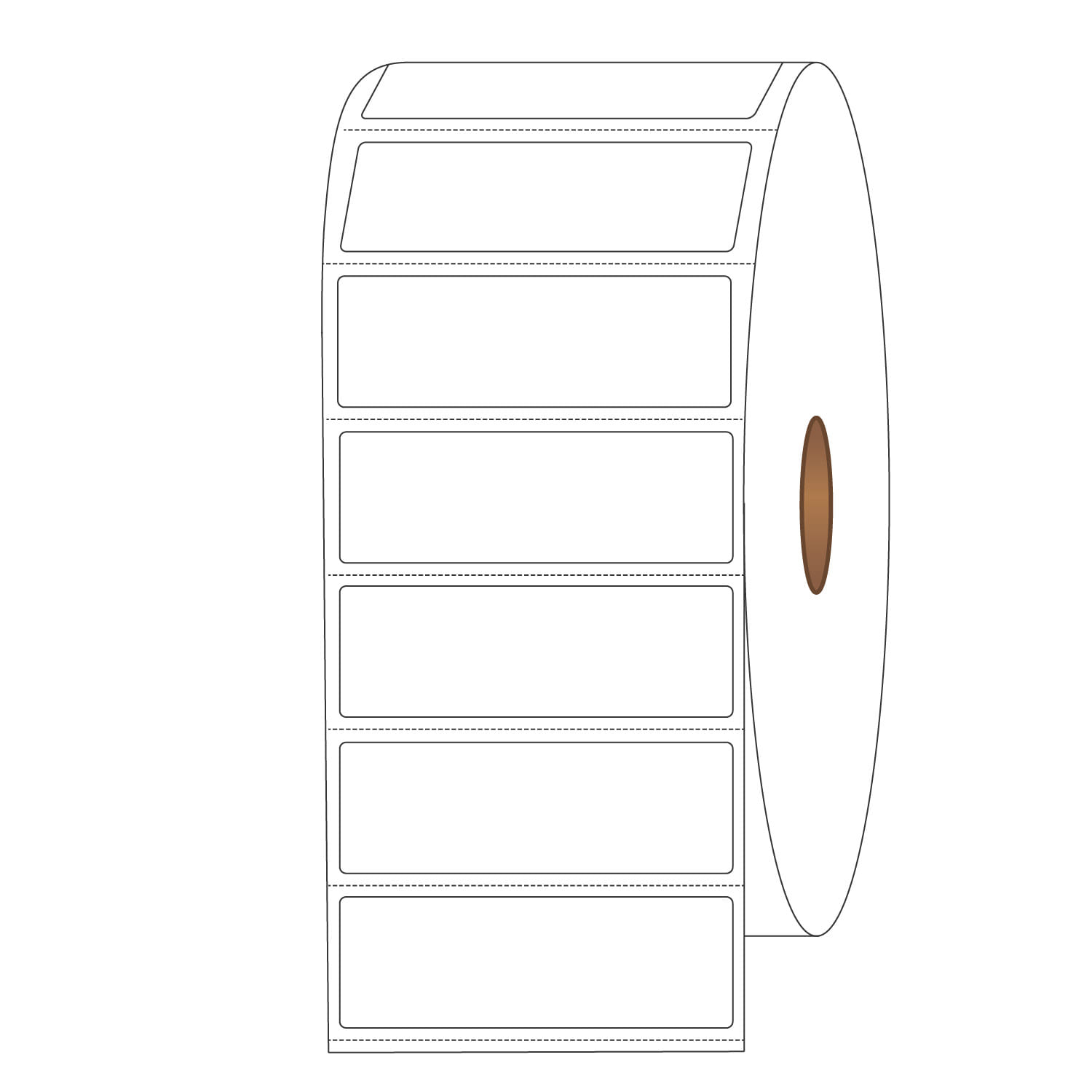 2-1/4" x 3/4" General Use Labels, w/ Perf Thermal Transfer Labels, Perforated, 3000 per roll (4 Rolls per Carton) - Image 2