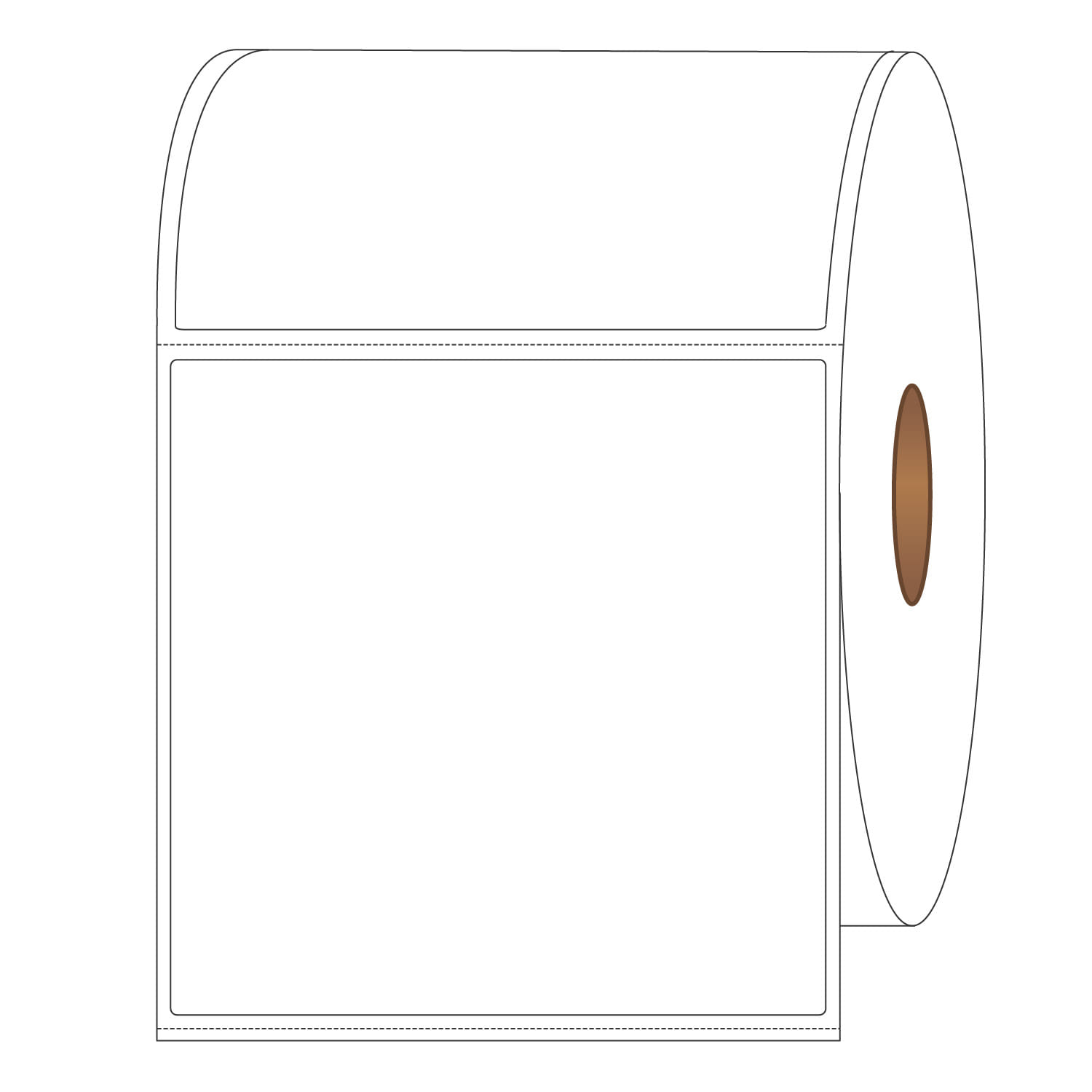 3" x 3" General Use Labels, w/ Perf Thermal Transfer Labels, Perforated, 500 per roll (4 Rolls per Carton) - Image 2