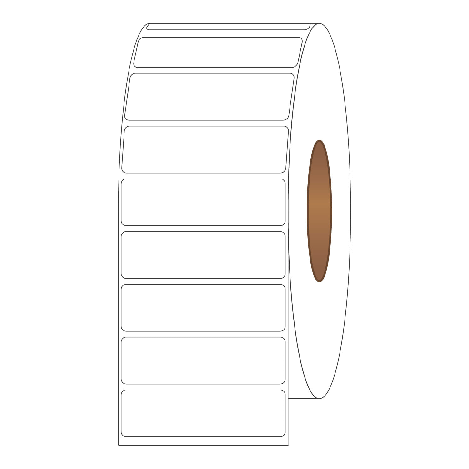 3-1/2" x 1" General Use Labels, Non-Perf Thermal Transfer Labels, 5500 per roll (6 Rolls per Carton) - Image 2
