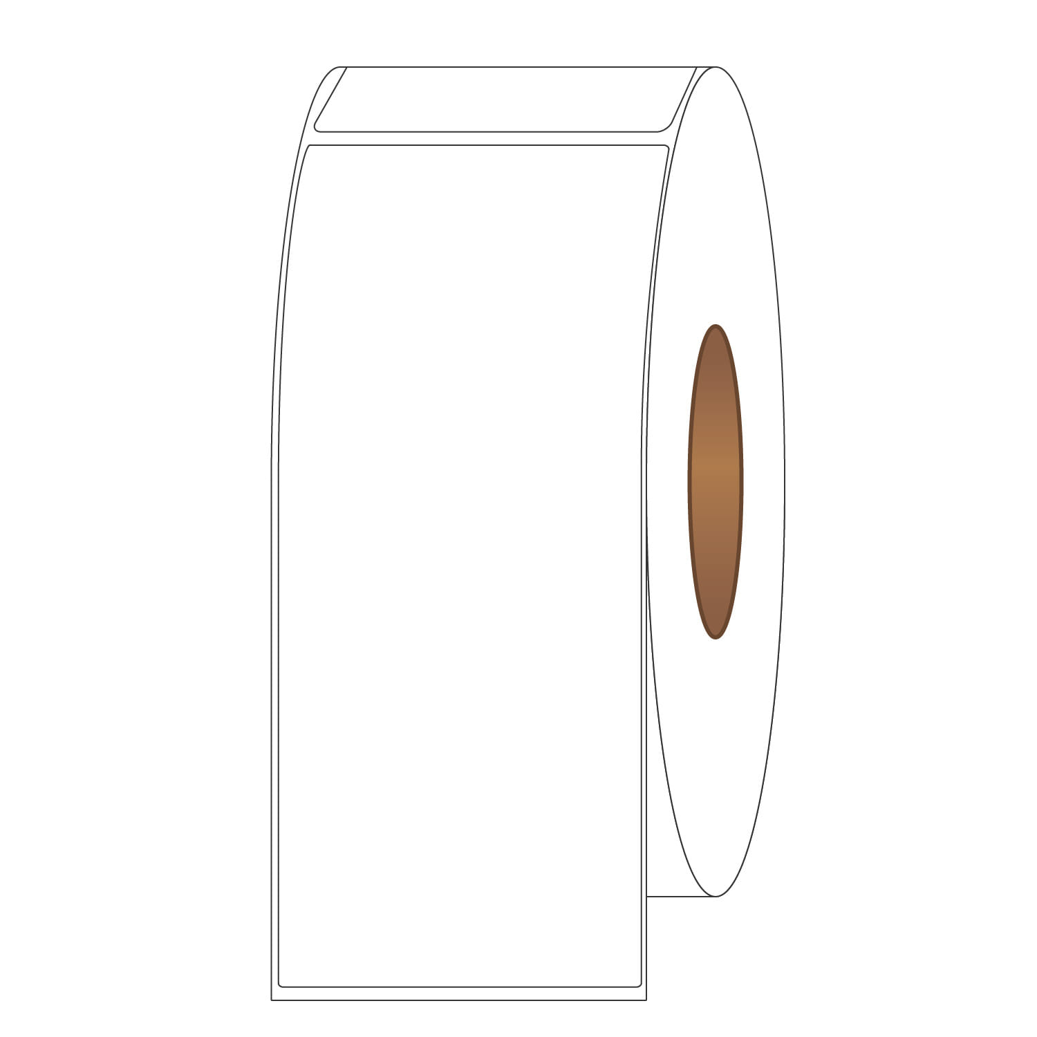 3-1/2" x 8" General Use Labels, Non-Perf Thermal Transfer Labels, 750 per roll (6 Rolls per Carton) - Image 2