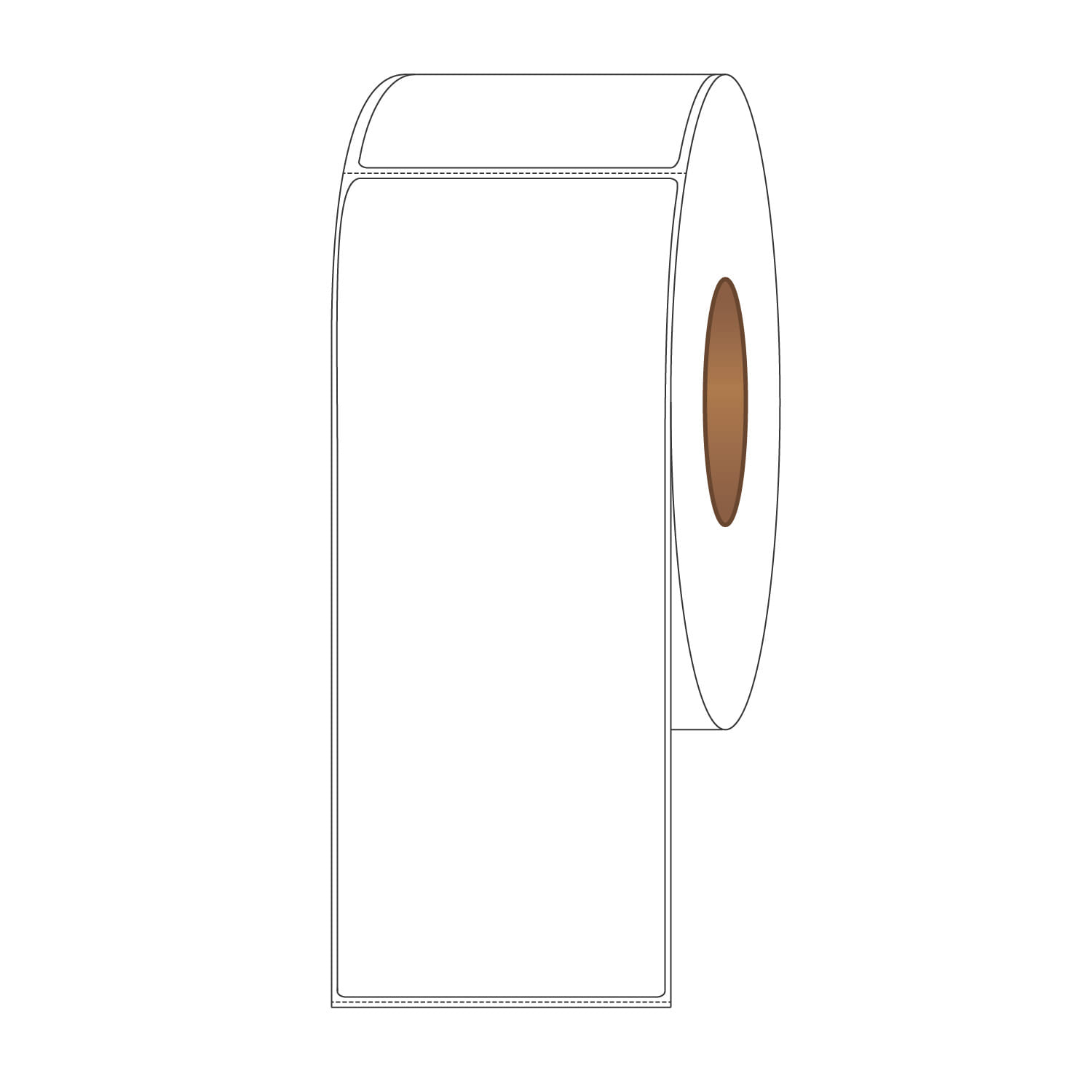4" x 10" General Use Labels, w/ Perf Thermal Transfer Labels, Perforated, 600 per roll (4 Rolls per Carton) - Image 2