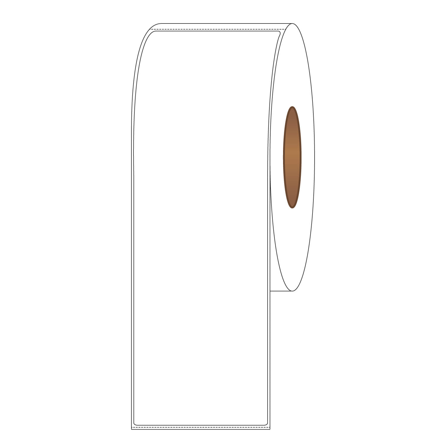 4" x 13" General Use Labels, w/ Perf Thermal Transfer Labels, Perforated, 475 per roll (4 Rolls per Carton) - Image 2