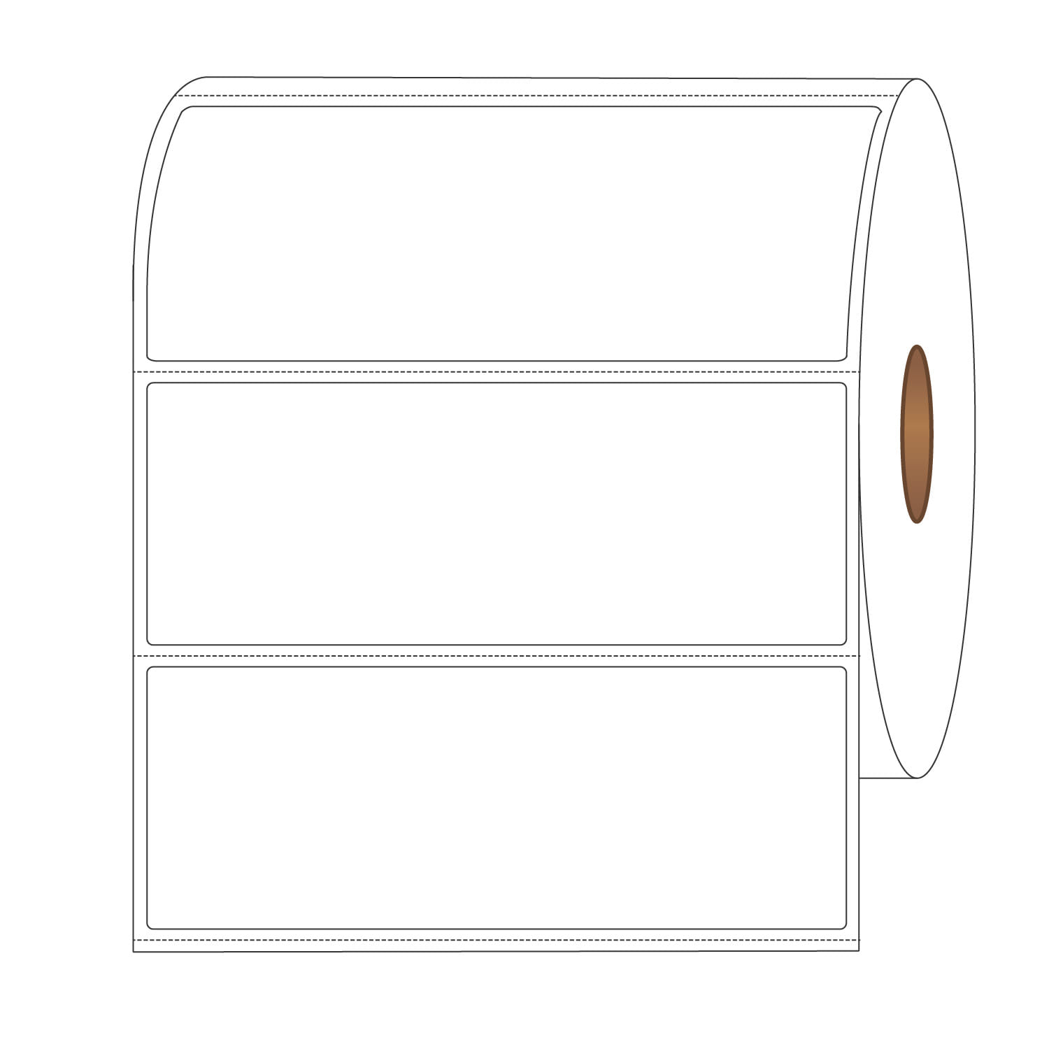 4" x 1-1/2" General Use Labels, w/ Perf Thermal Transfer Labels, Perforated, 960 per roll (4 Rolls per Carton) - Image 2