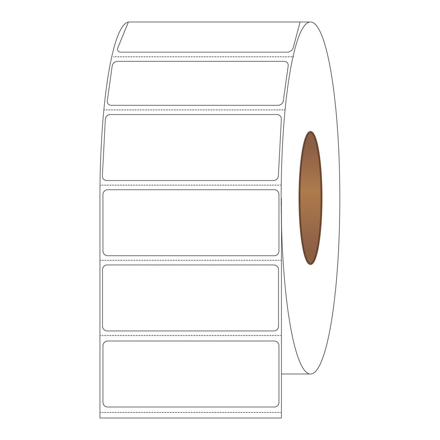 4" x 1-1/2" General Use Labels, w/ Perf Thermal Transfer Labels, Perforated, 3600 per roll (4 Rolls per Carton) - Image 2