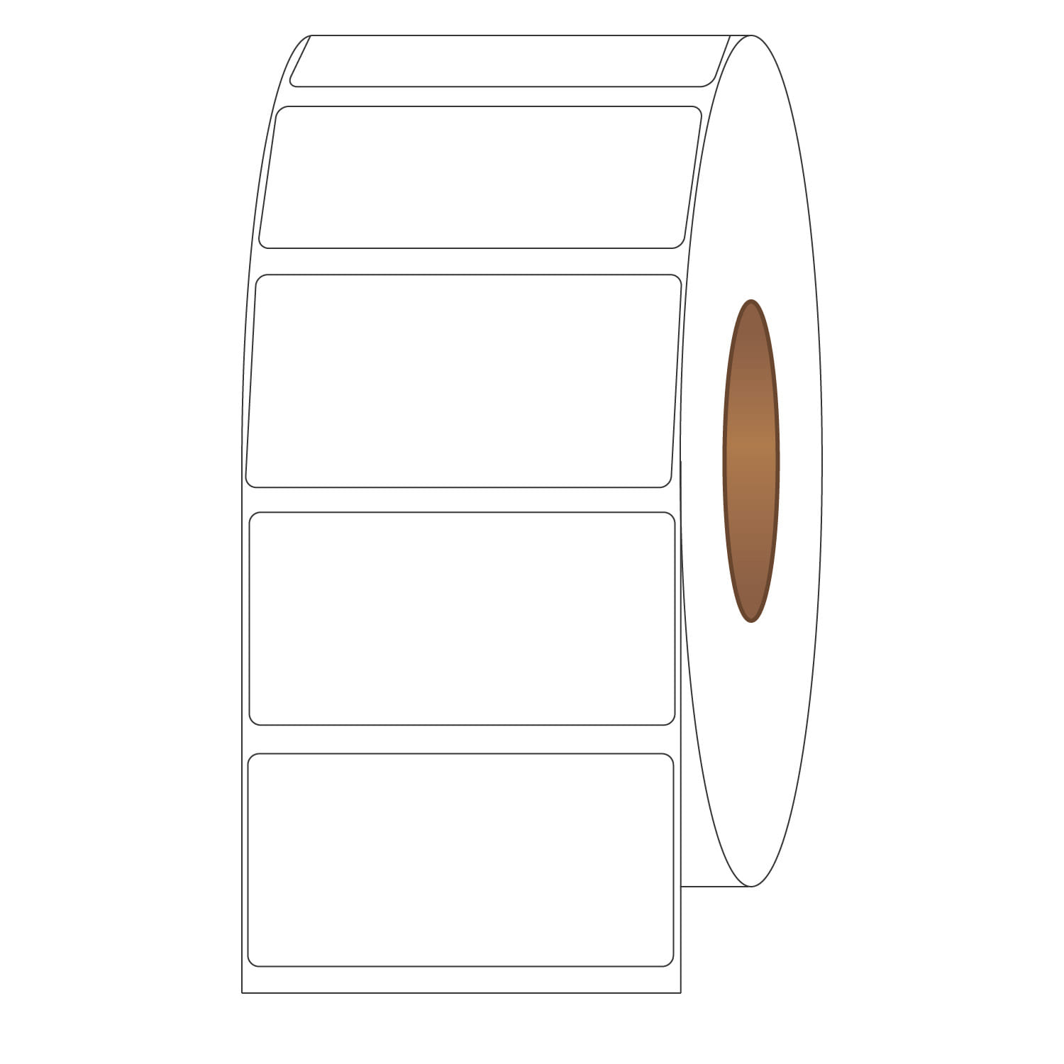 4" x 2" General Use Labels, Non-Perf Thermal Transfer Labels, 3000 per roll (4 Rolls per Carton) - Image 2