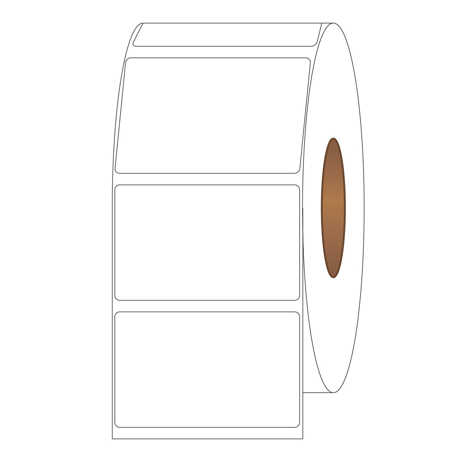 4" x 2-1/2" General Use Labels, Non-Perf Thermal Transfer Labels, 2500 per roll (4 Rolls per Carton) - Image 2