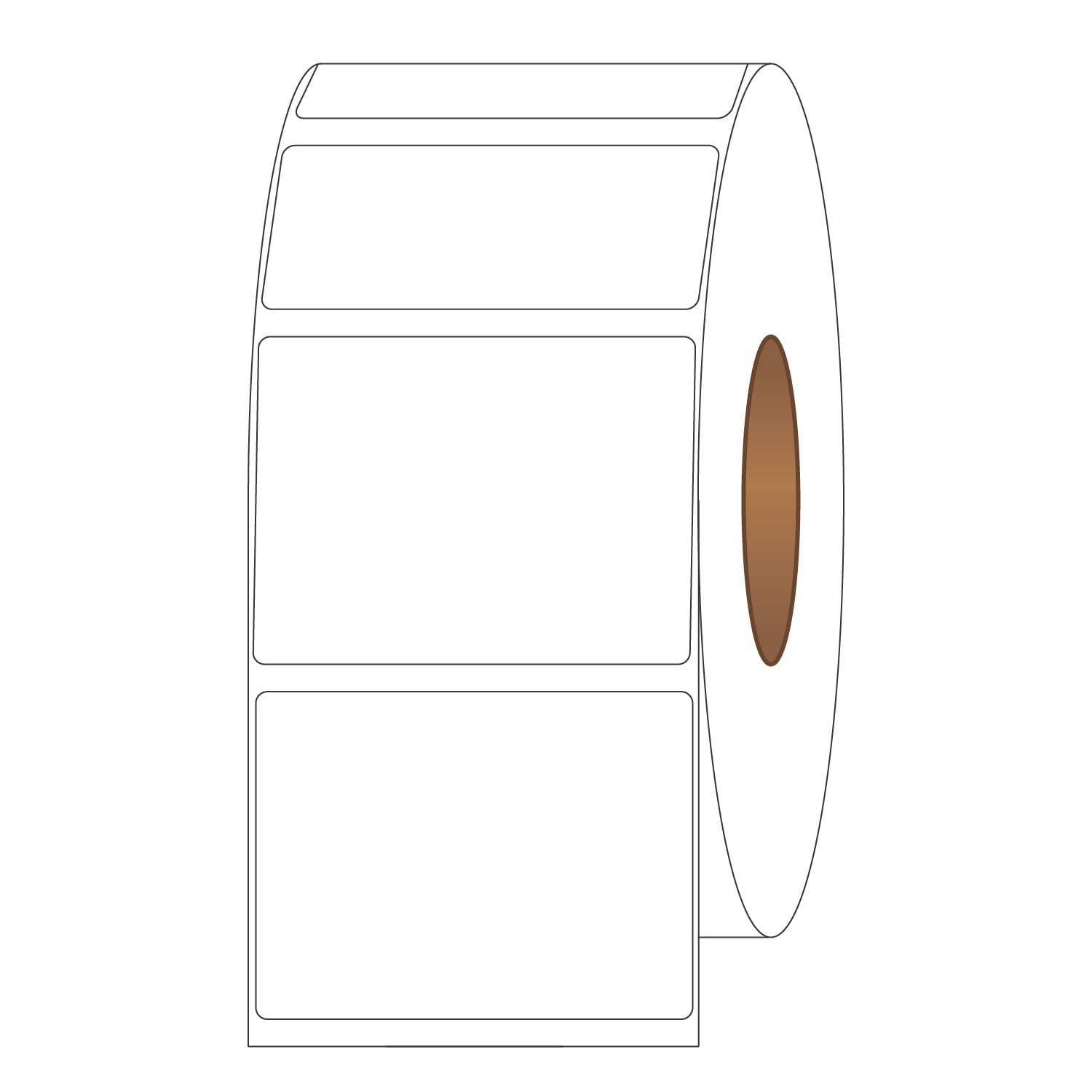 4" x 3" General Use Labels, Non-Perf Thermal Transfer Labels, 1900 per roll (4 Rolls per Carton) - Image 2