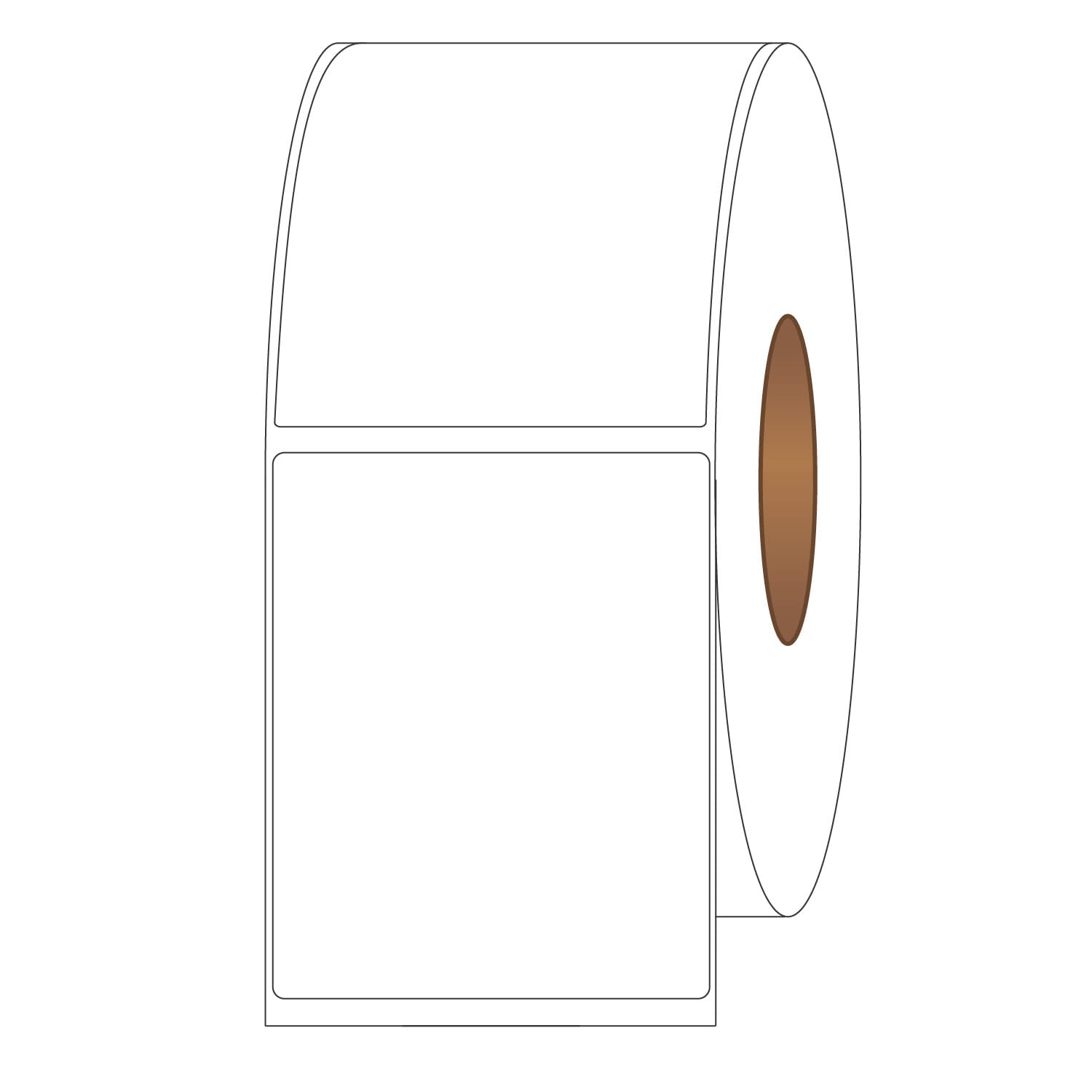 4" x 5" General Use Labels, Non-Perf Thermal Transfer Labels, 1250 per roll (4 Rolls per Carton) - Image 2