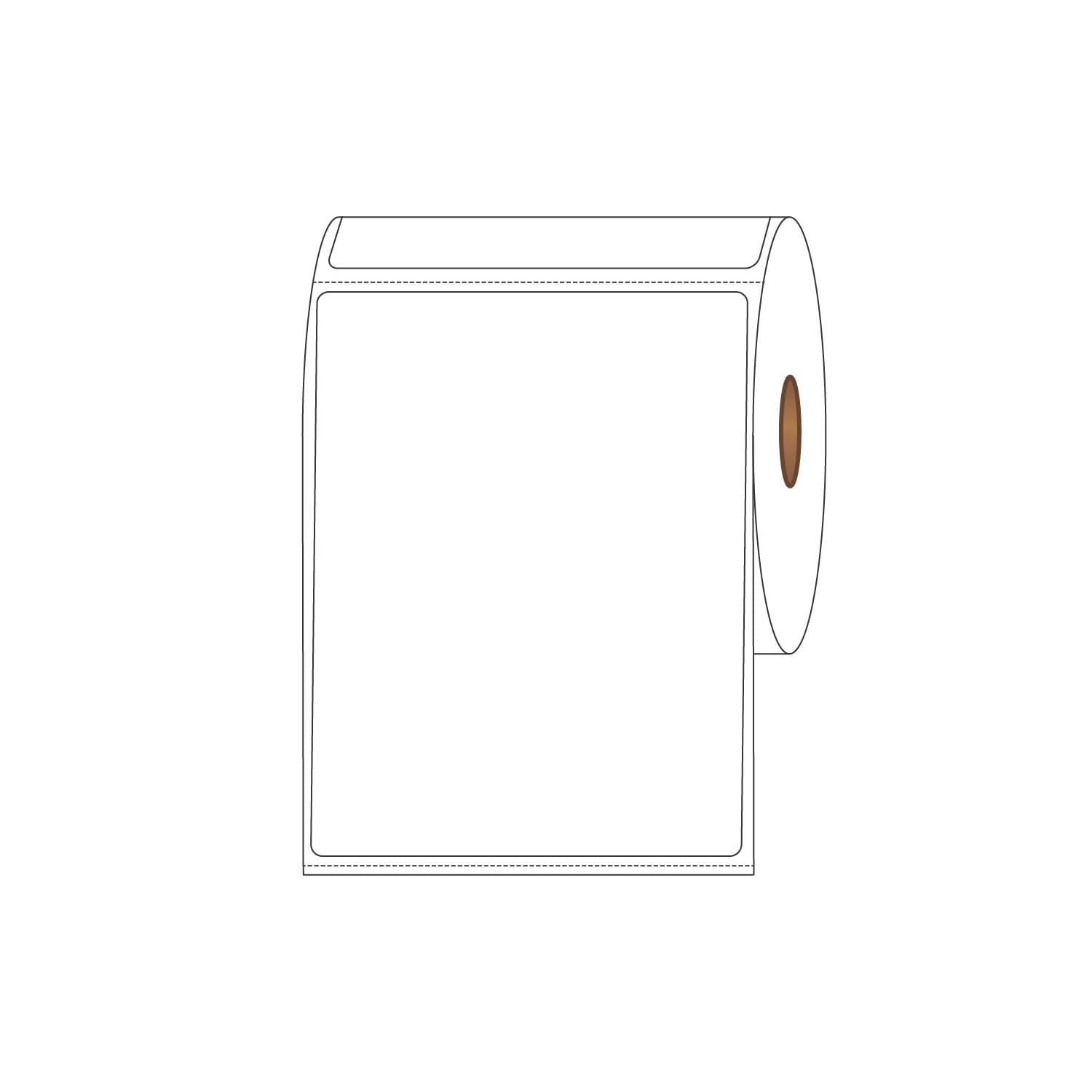 4" x 6" General Use Labels, w/ Perf Thermal Transfer Labels, Perforated, 250 per roll (4 Rolls per Carton) - Image 2