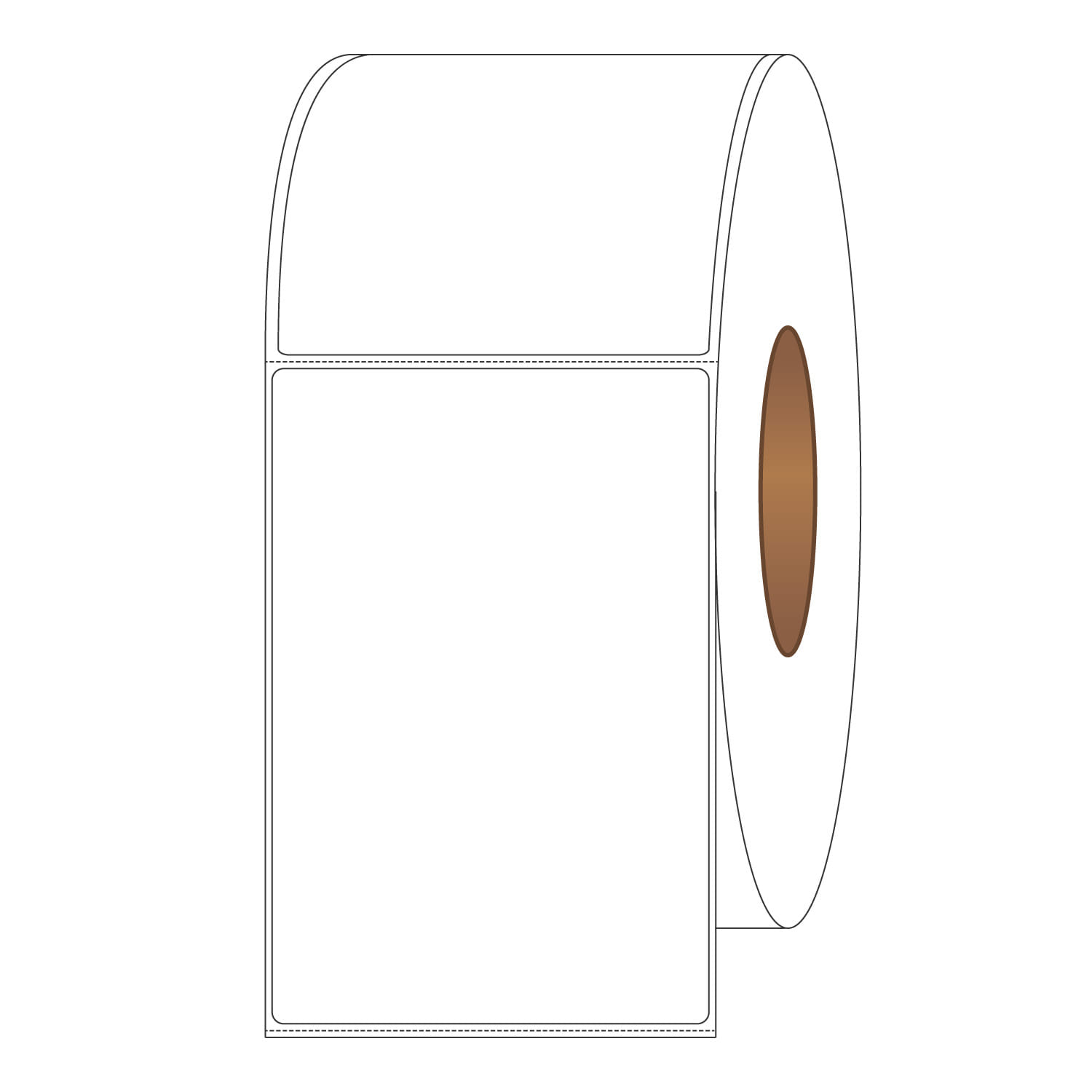 4" x 6" General Use Labels, w/ Perf Thermal Transfer Labels, Perforated, 1000 per roll (4 Rolls per Carton) - Image 2
